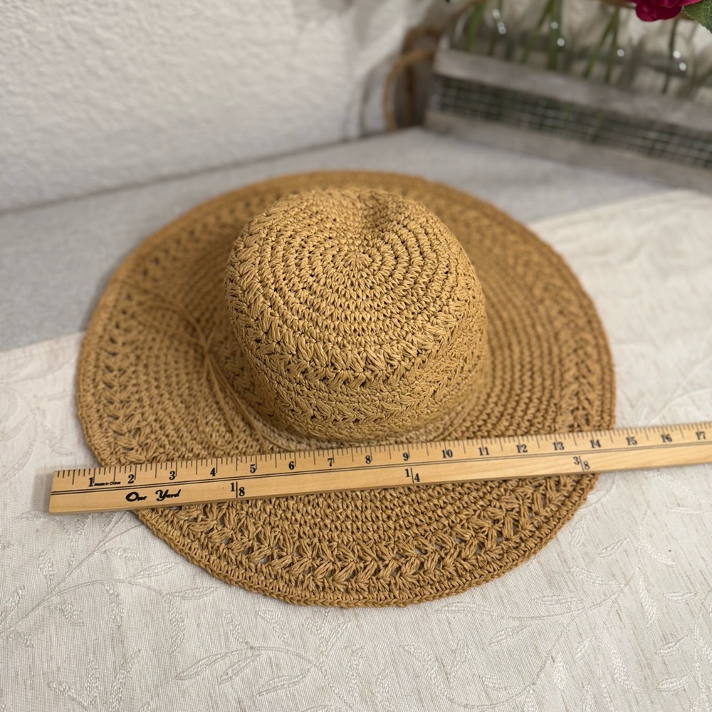 Cappelli Straworld Broad Brim Women’s Fancy Weave Straw Hat. Natural - Picture 7 of 10